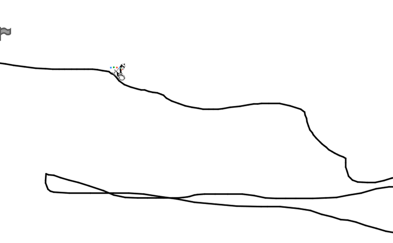 线条骑士 Line Rider_一个自己绘制道路迷人的游戏